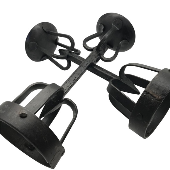 Gothic Hand Forged Wrought Iron Candle Holders